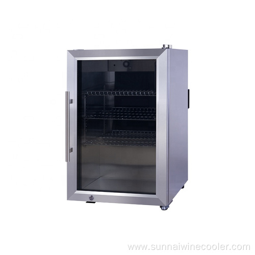 66L Stainless Steel Glass Door Mini Beverage Cooler